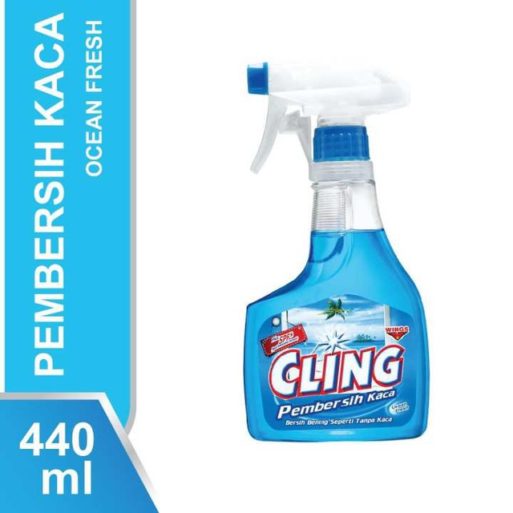 CLING Pembersih Kaca - Biru [440 mL/ Pump]