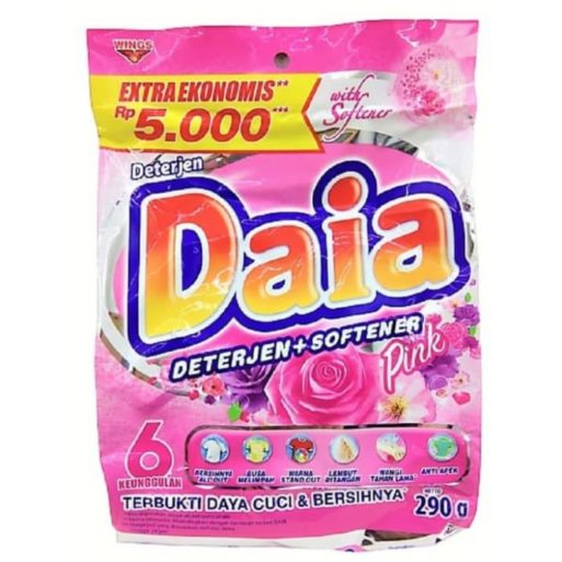 DAIA DETERGENT DAN SOFTENER PINK 290 GRAM