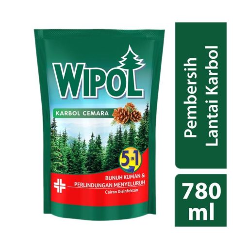 Wipol Karbol Cemara Cairan Pembersih Lantai [780 mL/ Refill]